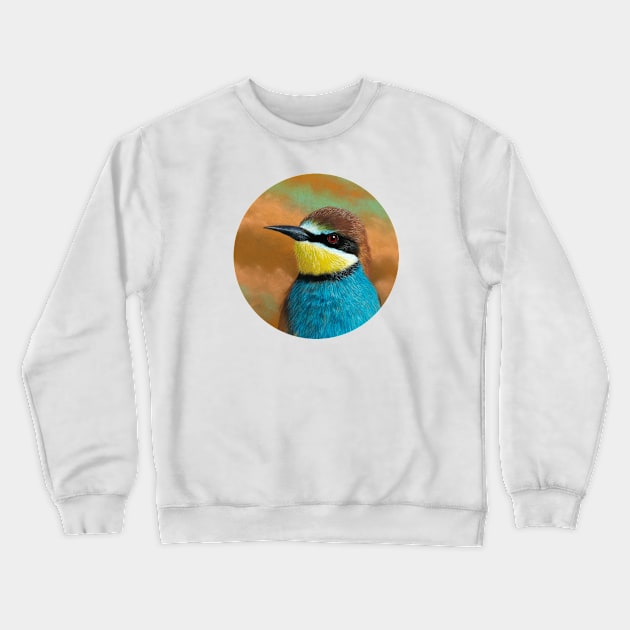 European bee-eater Crewneck Sweatshirt by Mikhail Vedernikov